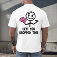 Nerdy Hey You Dropped This Brain Math Teacher Men's Back Print T-Shirt, gift for family, gift for coworker Nerdy Hey You Dropped This Brain Math Teacher Men's Back Print T-Shirt, gift for family, gift for coworker