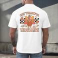 One Thankful Teacher Thanksgiving Retro Groovy Fall Teachers Men's Back Print T-Shirt, gift for family, gift for coworker One Thankful Teacher Thanksgiving Retro Groovy Fall Teachers Men's Back Print T-Shirt, gift for family, gift for coworker