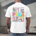 Para Paraprofessional Paraeducator Teacher Back To School Men's Back Print T-Shirt, gift for family, gift for coworker Para Paraprofessional Paraeducator Teacher Back To School Men's Back Print T-Shirt, gift for family, gift for coworker