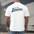 PE Teacher Cute Vintage Graphic Physical Education Teacher Men's Back Print T-Shirt, gift for family, gift for coworker