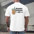Phonemes Graphemes And Caffeine Coffee Teacher Appreciation Men's Back Print T-Shirt, gift for family, gift for coworker