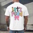 Lets Read Reading Teacher Back To School Literacy Pencil Bow Men's Back Print T-Shirt, gift for family, gift for coworker Lets Read Reading Teacher Back To School Literacy Pencil Bow Men's Back Print T-Shirt, gift for family, gift for coworker