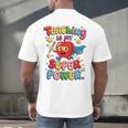 Retro Teaching Is My Superpower Apple Teacher Appreciation Men's Back Print T-Shirt, gift for family, gift for coworker Retro Teaching Is My Superpower Apple Teacher Appreciation Men's Back Print T-Shirt, gift for family, gift for coworker