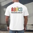 Rock Abcd Back To School Abcd Preschool Teacher Appreciation Men's Back Print T-Shirt, gift for family, gift for coworker Rock Abcd Back To School Abcd Preschool Teacher Appreciation Men's Back Print T-Shirt, gift for family, gift for coworker