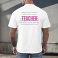TEACH Inspirational Teacher Comfortable & Stylish T-Shirt Men's Back Print T-Shirt, gift for family, gift for coworker