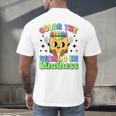 Teacher Back To School Color In Kindness Crayon Pencil Men's Back Print T-Shirt, gift for family, gift for coworker