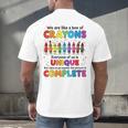 Teacher We Are Like a Box Of Crayons Back To School Men's Back Print T-Shirt, gift for family, gift for coworker