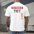 Teacher Growth Mindset Power Of Yet Men's Back Print T-Shirt, gift for family, gift for coworker