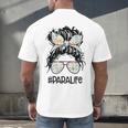 Teacher Para Life Tee Paraprofessional Cute Messy Bun Men's Back Print T-Shirt, gift for family, gift for coworker