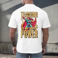 Teaching Is My Super Power Superhero Teacher Men's Back Print T-Shirt, gift for family, gift for coworker
