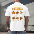 Thankful Syllables Teacher Thanksgiving Educational Kids Men's Back Print T-Shirt, gift for family, gift for coworker