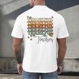 Thankful Teacher Thanksgiving Fall Pumpkin Turkey Men's Back Print T-Shirt, gift for family, gift for coworker