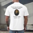 Thomas Paine Common Sense USA History Teacher Student Men's Back Print T-Shirt, gift for family, gift for coworker Thomas Paine Common Sense USA History Teacher Student Men's Back Print T-Shirt, gift for family, gift for coworker