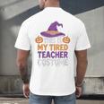This Is My Tired Teacher Costume Halloween Premium Tri-Blend Men's Back Print T-Shirt, gift for family, gift for coworker This Is My Tired Teacher Costume Halloween Premium Tri-Blend Men's Back Print T-Shirt, gift for family, gift for coworker