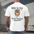 This Is My Tired Teacher Costume Skull Halloween Messy Bun Men's Back Print T-Shirt, gift for family, gift for coworker This Is My Tired Teacher Costume Skull Halloween Messy Bun Men's Back Print T-Shirt, gift for family, gift for coworker