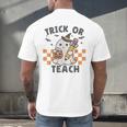 Trick Or Teach Teacher Men's Back Print T-Shirt, gift for family, gift for coworker Trick Or Teach Teacher Men's Back Print T-Shirt, gift for family, gift for coworker