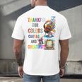 Turkey Thanksgiving Art Teacher Costume Tee For Artists Men's Back Print T-Shirt, gift for family, gift for coworker