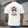 Witchy Teacher Halloween Messy Bun Teacher Bleached Men's Back Print T-Shirt, gift for family, gift for coworker Witchy Teacher Halloween Messy Bun Teacher Bleached Men's Back Print T-Shirt, gift for family, gift for coworker