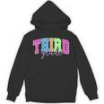 Back To School Neon Checkered Third Grade Colorful Teacher Unisex Hoodie, trending gift Back To School Neon Checkered Third Grade Colorful Teacher Unisex Hoodie, trending gift