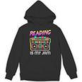 Back To School Retro Reading Is My Jam 80s Teacher Boombox Unisex Hoodie, trending gift Back To School Retro Reading Is My Jam 80s Teacher Boombox Unisex Hoodie, trending gift
