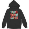 Christmas Coquette Bow Teacher Teach Love Inspire Unisex Hoodie, trending gift Christmas Coquette Bow Teacher Teach Love Inspire Unisex Hoodie, trending gift