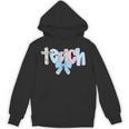 Coquette Bow Teach Teacher Happy First Day Back To School Unisex Hoodie, trending gift Coquette Bow Teach Teacher Happy First Day Back To School Unisex Hoodie, trending gift
