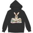 Cute Reading Bunny Glasses Books Bookworm Reader Teacher Unisex Hoodie, trending gift