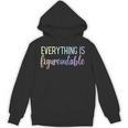 Everything Is Figureoutable Teacher Motivational - -Adults Small Short Sleeve Crew Collar Modern Fun Vacation Cotton Polyester Machine Wash Unisex Hoodie, trending gift