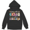 Groovy Some Call It Chaos We Call It Kindergarten Teacher Unisex Hoodie, Groovy Teacher Gifts, trending gift