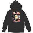 Groovy Teacher Halloween Retro Trick Or Teach Floral Ghost Unisex Hoodie, Groovy Teacher Gifts, trending gift