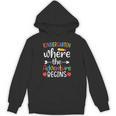 Kindergarten Where The Adventure Begins Shirt Children's Teacher Unisex Hoodie, trending gift Kindergarten Where The Adventure Begins Shirt Children's Teacher Unisex Hoodie, trending gift