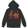 Life Is Better With Music Theory Musician Teacher Notes Clef Unisex Hoodie, trending gift