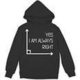 Math Teacher Geometry Angle Pun I'm Yes Always Right Unisex Hoodie, trending gift