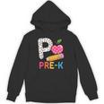 P Is For Pre K Teacher Student Pencil Apple Back To School Unisex Hoodie, trending gift P Is For Pre K Teacher Student Pencil Apple Back To School Unisex Hoodie, trending gift
