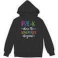 Pre-K Teacher Adventure Begins First Day Preschool Teachers Unisex Hoodie, trending gift Pre-K Teacher Adventure Begins First Day Preschool Teachers Unisex Hoodie, trending gift