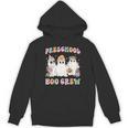 Preschool Boo Crew Groovy Halloween Floral Ghost Teacher Men Women Kids Unisex Hoodie, Groovy Teacher Gifts, trending gift