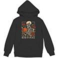 Read In Peace Skeleton Reading Book Halloween Teacher Unisex Hoodie, trending gift Read In Peace Skeleton Reading Book Halloween Teacher Unisex Hoodie, trending gift