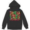 Santas Favorite Teacher Retro Groovy Christmas Xmas Women Unisex Hoodie, Groovy Teacher Gifts, trending gift