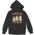 Teacher Halloween Trick Or Teach Cute Ghost Coffee Pumpkins Unisex Hoodie, trending gift