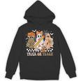 Trick Or Teach Groovy Teacher Halloween Floral Ghost Unisex Hoodie, Groovy Teacher Gifts, trending gift