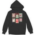 Vintage Preppy Very Merry Teacher Santa Stamps Christmas Unisex Hoodie, trending gift