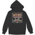 Weird Teachers Build Character Leopard Retro Teacher Unisex Hoodie, trending gift Weird Teachers Build Character Leopard Retro Teacher Unisex Hoodie, trending gift