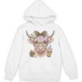 Cute Floral Highland Cow Back To School For Women Teacher Unisex Hoodie, trending gift Cute Floral Highland Cow Back To School For Women Teacher Unisex Hoodie, trending gift
