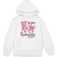K Is For Kindergarten Teacher Coquette Bow Back To School Unisex Hoodie, trending gift K Is For Kindergarten Teacher Coquette Bow Back To School Unisex Hoodie, trending gift