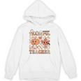 One Thankful Teacher Thanksgiving Groovy Fall Autumn Teacher Unisex Hoodie, Groovy Teacher Gifts, trending gift