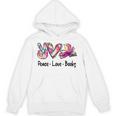 Peace Love Books Librarian Teacher Life Book Library Tie Dye Unisex Hoodie, trending gift