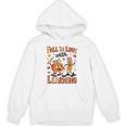 Retro Fall In Love With Learning Autumn Pumpkin Teacher Kids Unisex Hoodie, trending gift
