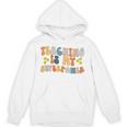 Teaching Is My Superpower Vintage Groovy University Teacher Unisex Hoodie, Groovy Teacher Gifts, trending gift