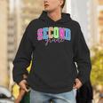 Back To School Neon Checkered Second Grade Colorful Teacher Unisex Hoodie, funny gift