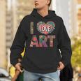 I Love Art Artist Painter Colorful Painting Art Teacher Unisex Hoodie, funny gift I Love Art Artist Painter Colorful Painting Art Teacher Unisex Hoodie, funny gift